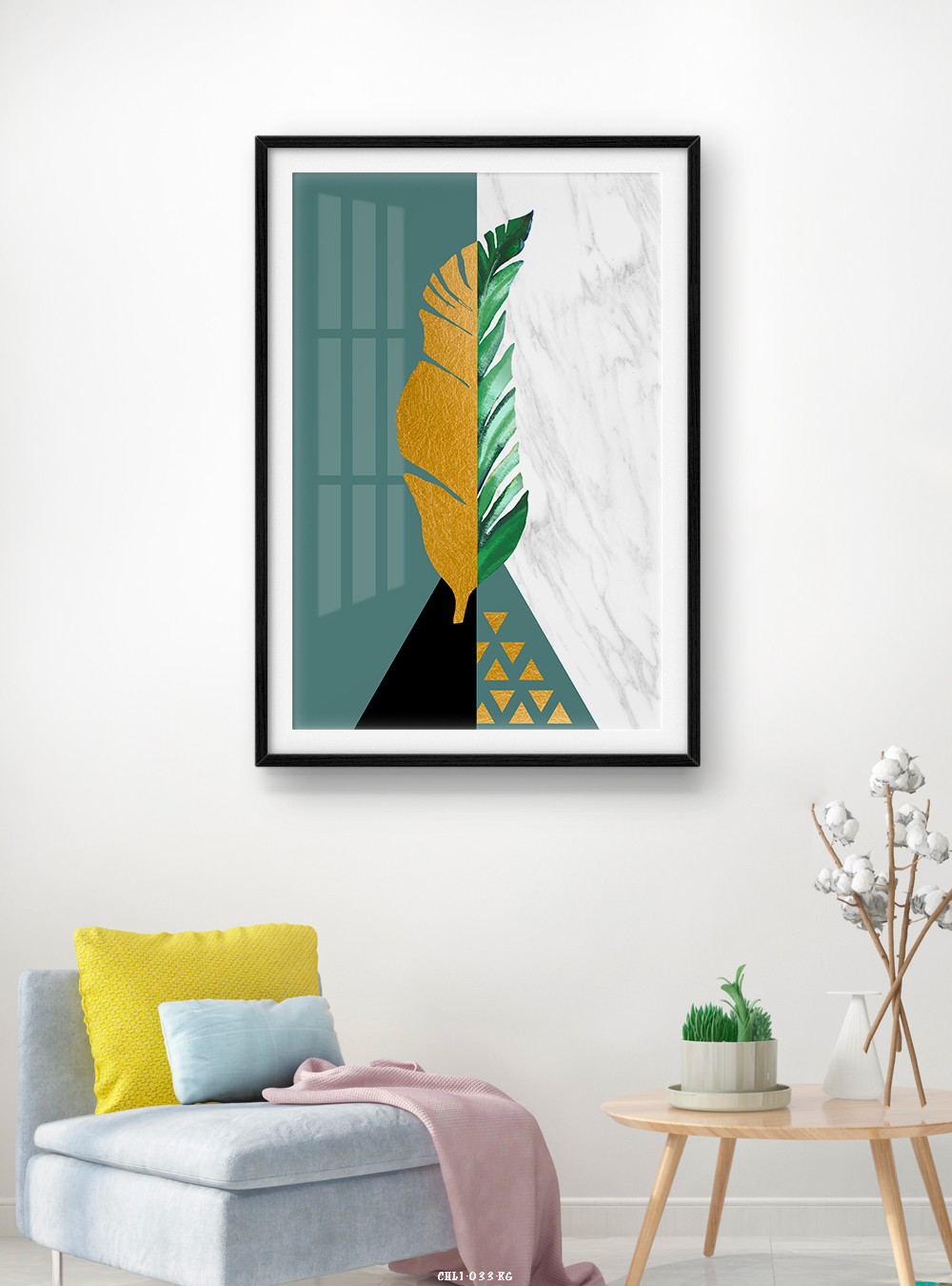 Hoa lá tranh vẽ CHL1-033-KG